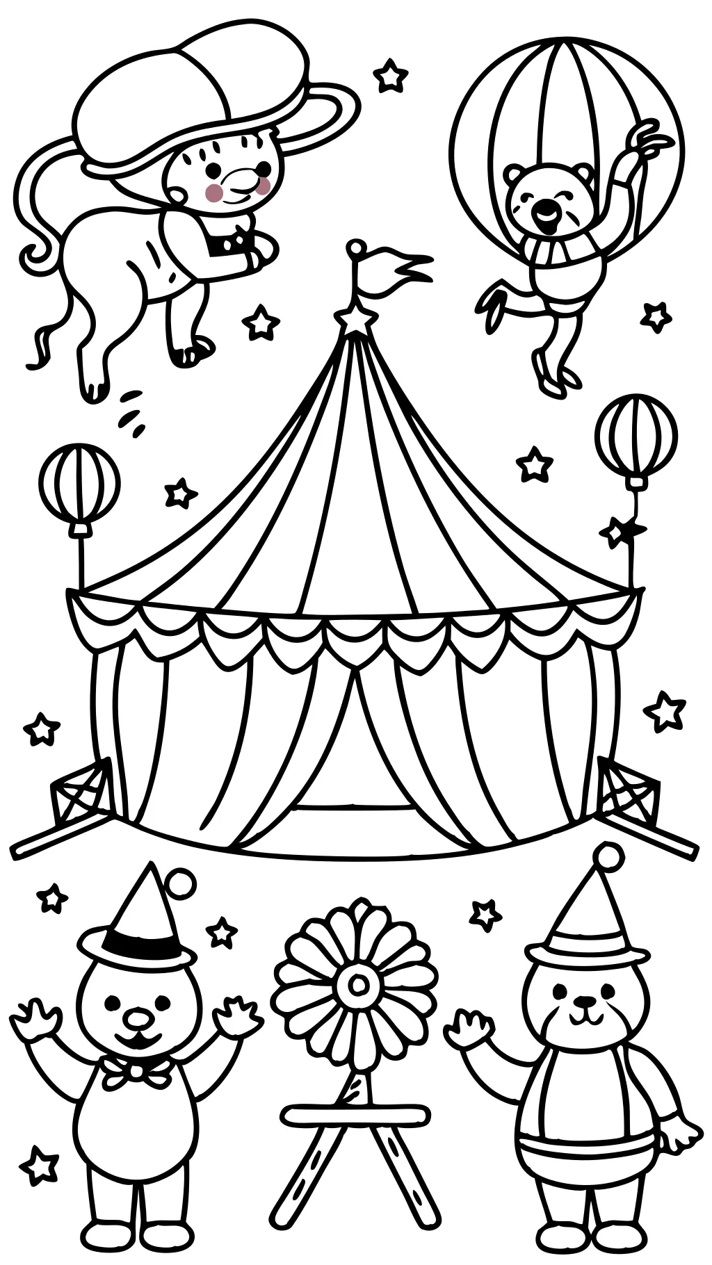 digital circus coloring page